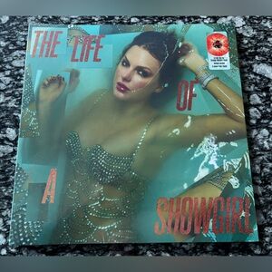 The Life of a Showgirl Lit My Sky Up Orange Metallic Vinyl Record